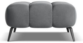 Taburet gri cu tapițerie din catifea Nalu – Makamii