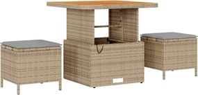 vidaXL Set de canapele pentru grădină 9 pcs Beige și gri deschis