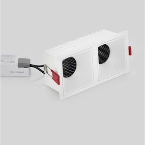 Corp incastrabil cu 2 spoturi LED Helio alb