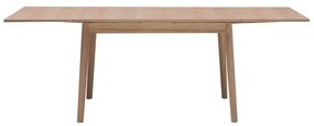 Masă de dining extensibilă cu aspect din lemn de stejar H Single, 120 x 80 cm