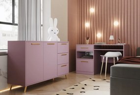 Comodă Lutori cu sertare 138 cm - violet