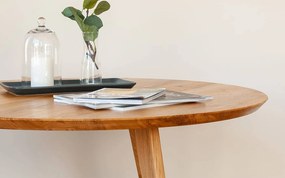 Masă stejar masiv Cafea Oscar Rotundă - ⌀90cm