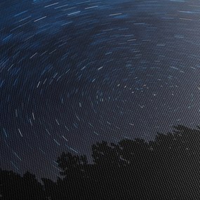 Tabloul cu cerul nocturn (cu ceas) (90x30 cm)