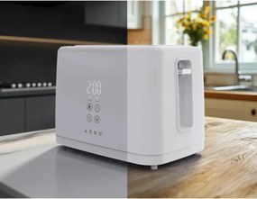 Prăjitor de pâine AENO ATS0002W, 930 W, 7 trepte, comandă tactilă, temporizator invers, protecție împotriva blocării, silențios, alb