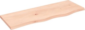 vidaXL Poliță de perete, 80x30x2 cm, lemn masiv de stejar netratat