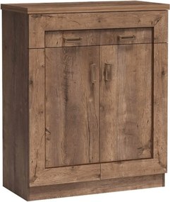 Comoda TEDY TYP T2, stejar lefkas, PAL melaminat, 90x44x110 cm
