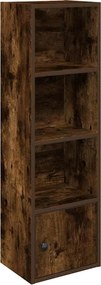 vidaXL Bibliotecă, stejar fumuriu, 31x24x102 cm, lemn prelucrat