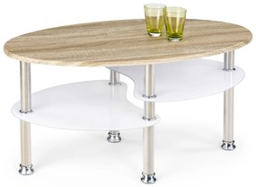 Masă de cafea Mente (stejar sonoma + alb). 770204