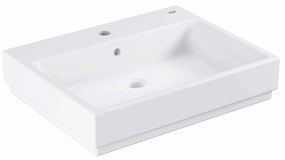 Lavoar baie pe blat alb 60 cm, dreptunghiular, Grohe Cube Ceramic Pure Guard