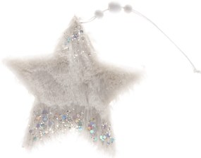 Decorație textilă suspendată, ornament Stea albă