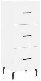 vidaXL Servantă, alb, 34,5x34x90 cm, lemn compozit