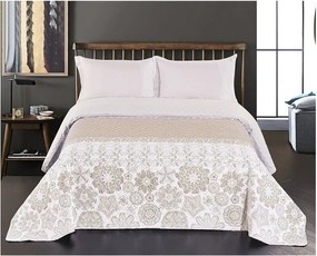 Cuvertură cu 2 fețe din microfibră DecoKing Alhambra, 240 x 260 cm, bej