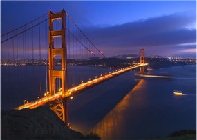 Tablou pe sticlă - Podul Golden Gate (70x50 cm)