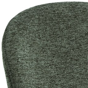 MAZZONI EXPORT FIORA Verde (material Apia 352)/cadru negru – SCAUN MODERN TAPITAT DIN CHENILLE PENTRU LIVING/BUCĂTĂRIE