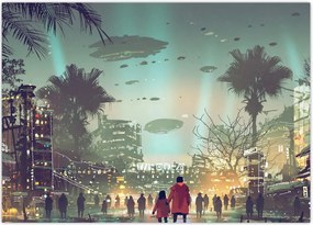 Tablou - Oraș în viitor (70x50 cm)