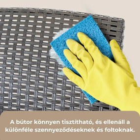 Scaun de grădină Venus din plastic, grafit