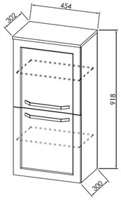 Dulap baie suspendat gri antracit 92 cm cu 2 usi KolpaSan Blanche Gri Antracit