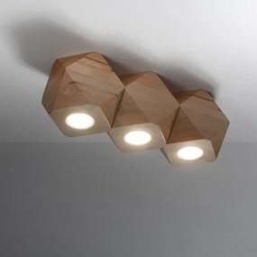 Plafonieră WOODY 3xGU10/40W/230V Sollux SL.1010