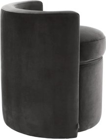 Fotoliu design LUX Arcadia, catifea gri inchis 113161 HZ