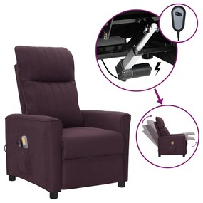 3098896 vidaXL Fotoliu electric de masaj, violet, material textil