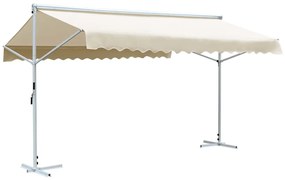 vidaXL Copertină cu structură independentă, crem, 500 x 300 cm