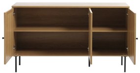 Comodă în culoare naturală joasă cu aspect de lemn de stejar 140x80 cm Pensacola – Unique Furniture