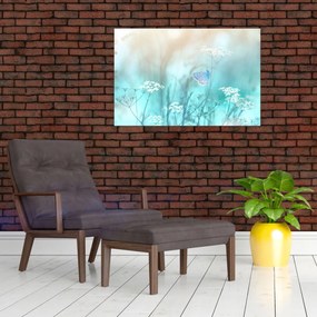 Tablou - Fluture în albastru (90x60 cm)