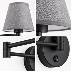 BRILAGI - Lampă de perete NUBILA 1xE27/15W/230V gri/negru