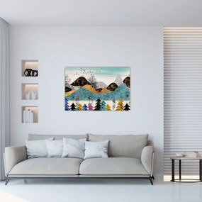 Tablou fgrafic cu cebi (90x60 cm)