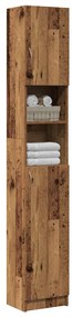 vidaXL Dulap de baie, lemn vechi, 32x25,5x190 cm, PAL