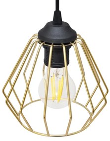 Lustră pe cablu AGAT 3xE27/15W/230V auriu/negru