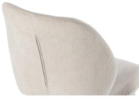 Scaune de dining crem 4 buc. tapițate Ansu – Marckeric