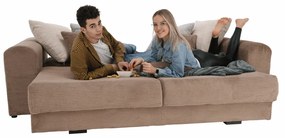 Canapea foarte spatioasa, maro deschis, bej, crem, GILEN BIG SOFA