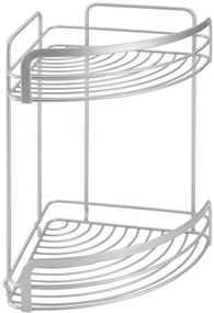 Polita de baie Metaltex argintie 30x20 cm