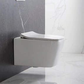 Toaletă fără ramă, montată pe perete, Tina