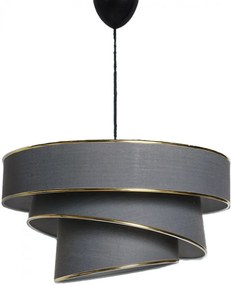 Lustra Couper, Soclu E27, Max 45 - 60W, Culoare Antracit / Auriu
