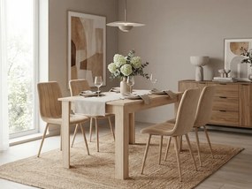 Scaun catifelat bej LAVA CAMEL BEIGE