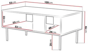 Măsuță de cafea Grotzi 100 (Negru) . 1103715