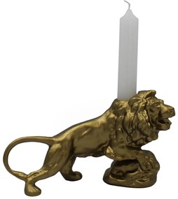 ​Suport lumanare Lion auriu H11 cm