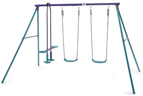 Plum Set de trei leagăne cu construcție metalică ,268 x 178 x 183 cm