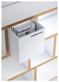 Bibliotecă albă/în culoare naturală 150x198 cm Berlin – TemaHome