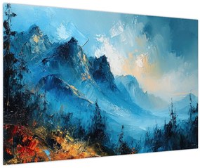 Tablou - Pictura munților (90x60 cm)