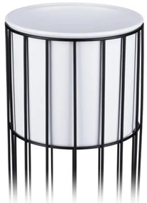 Ghiveci metalic de flori LOFT 70x20 cm negru/alb