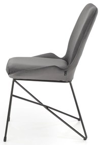 Scaun de masA catifea Culoare Gri, LASE 454