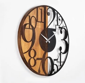 Ceas de perete d. 56 cm 1xAA lemn/metal