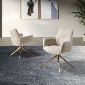 Scaun modern pivotant tesatura Crem