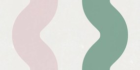 Fototapet, Wobbly, Green &amp; Pink, Rebel Walls
