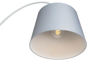 Lampă cu arc inteligentă din oțel cu gri inclusiv wifi A60 - Bend