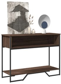 vidaXL Măsuță consolă, stejar maro, 100x35x74,5 cm, lemn prelucrat