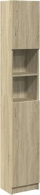 vidaXL Dulap de baie, stejar Sonoma, 32x25,5x190 cm, PAL